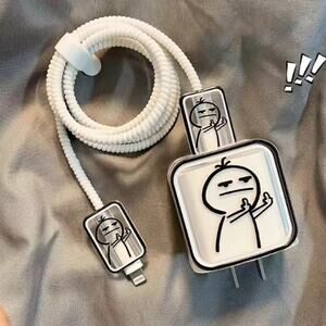 Funny Hand Drawing iPhone Charger Cover Cable Protectors P89